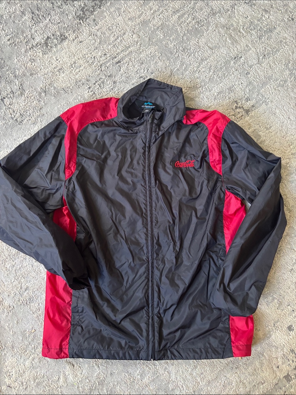 Coca Cola Black and Red Men's Windbreaker Jacket